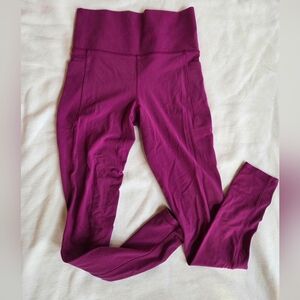 Athleta Salutation Stash Pocket Magenta Pink Leggings XS